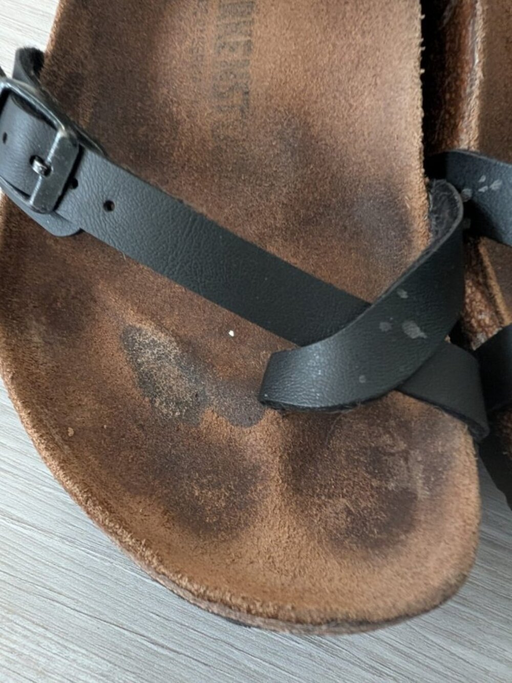 BIRKENSTOCK Mayari Brown Leather Sandals Toe Loop Criss Straps Walking Sz 9/40 - Picture 6 of 11
